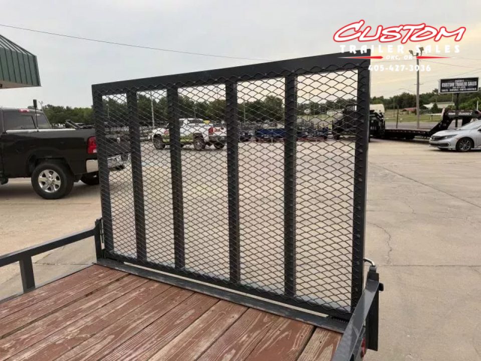 Used #118274 USED 2023 LAMAR UC 16 X 77 TANDEM AXLE 7K ANGLE TOP UTILITY W/ REAR RAMP GATE