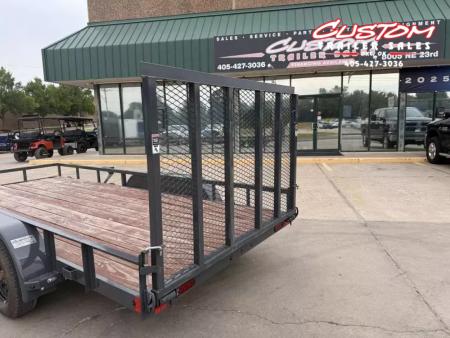 Used #118274 USED 2023 LAMAR UC 16 X 77 TANDEM AXLE 7K ANGLE TOP UTILITY W/ REAR RAMP GATE
