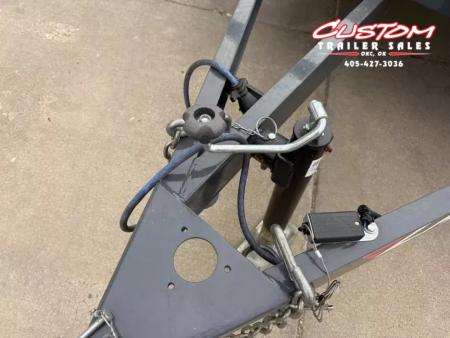 Used #118274 USED 2023 LAMAR UC 16 X 77 TANDEM AXLE 7K ANGLE TOP UTILITY W/ REAR RAMP GATE
