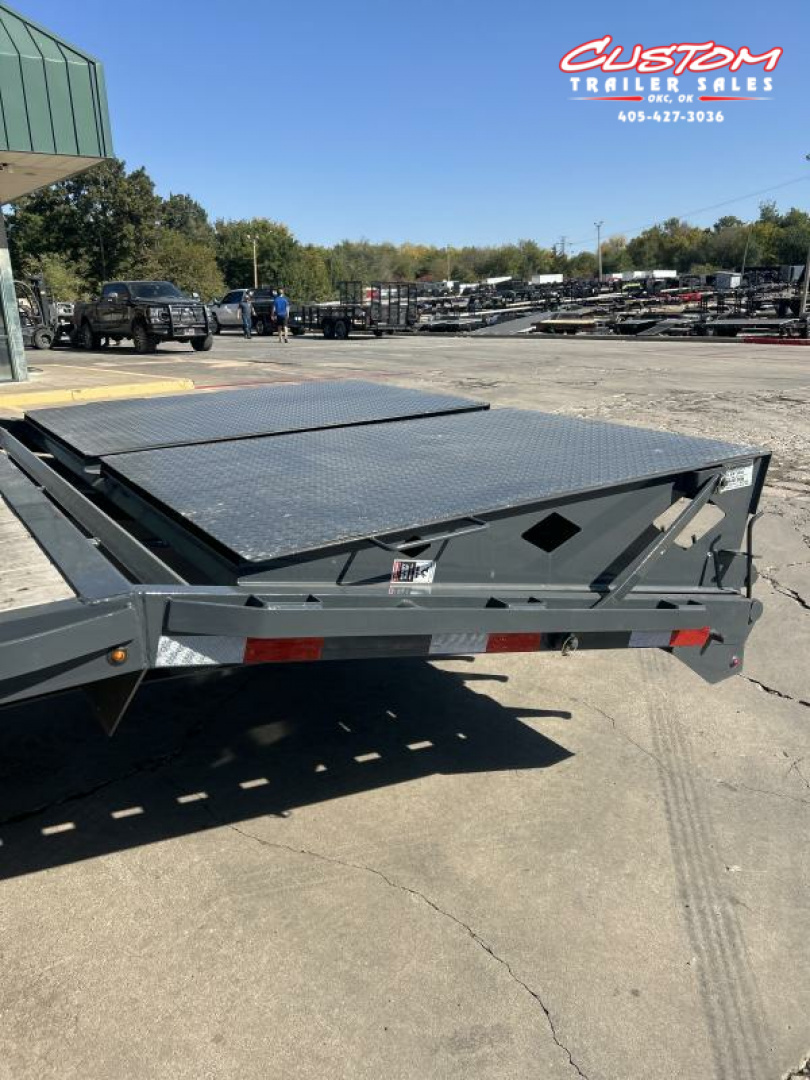 Used #127202 USED 2024 LAMAR FD 40 X 102 DUAL TANDEM 20K GOOSENECK W/ RHINO RAMPS