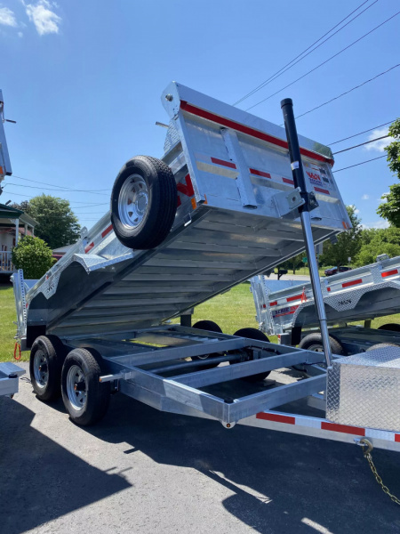 New 2025 N&N 7X12 Galvanized Dump Trailer 10K