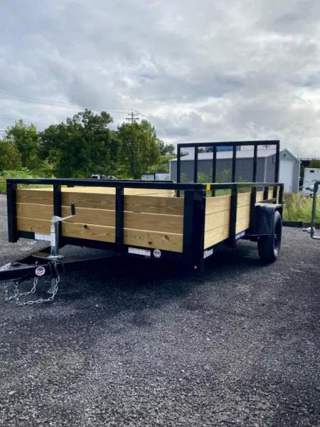 New 2026 Sure-Trac 7X12 Tube Top 3 Board Side Utility Trailer