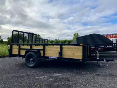 New 2026 Sure-Trac 7X12 Tube Top 3 Board Side Utility Trailer