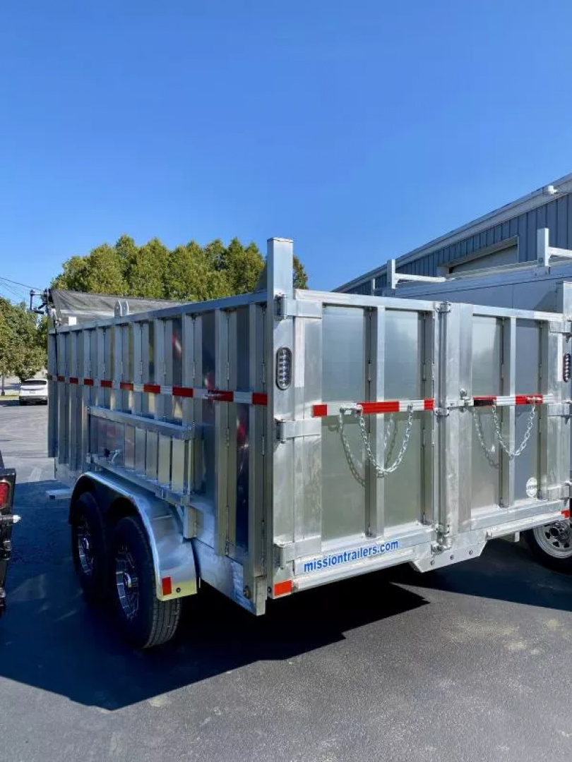 New 2026 Mission Aluminum 7x14 48" Tall Sides Dump Trailer 14K