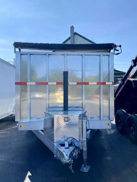 New 2026 Mission Aluminum 7x14 48" Tall Sides Dump Trailer 14K