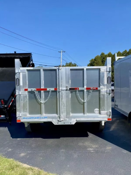 New 2026 Mission Aluminum 7x14 48" Tall Sides Dump Trailer 14K