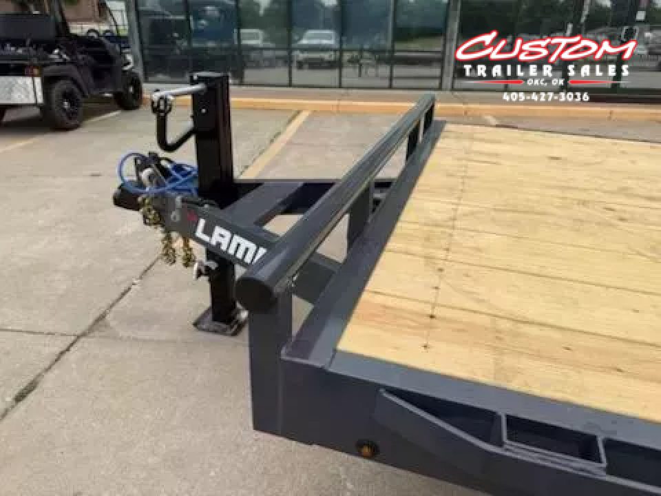New #143649 2025 LAMAR H6 20 X 83 TANDEM AXLE 14K EQUIPMENT HAULER W/ STAND UP RAMPS