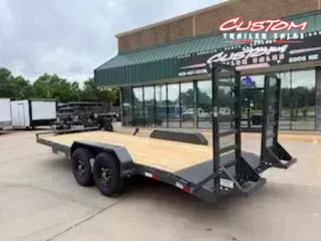 New #143649 2025 LAMAR H6 20 X 83 TANDEM AXLE 14K EQUIPMENT HAULER W/ STAND UP RAMPS
