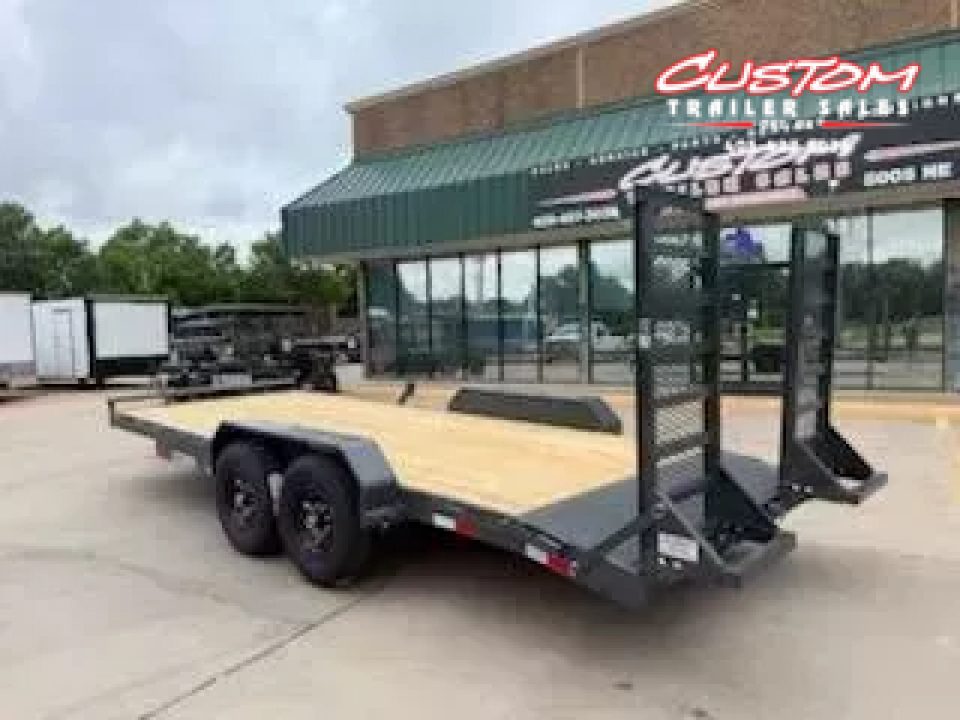 New #143650 2025 LAMAR H6 20 X 83 TANDEM AXLE 14K EQUIPMENT HAULER W/ STAND UP RAMPS