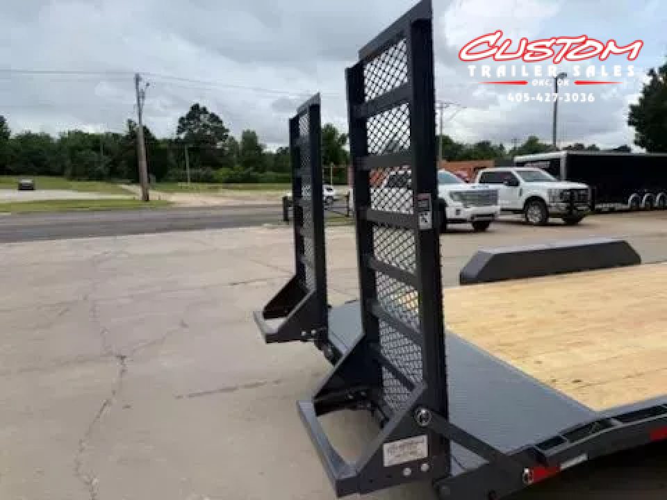 New #143650 2025 LAMAR H6 20 X 83 TANDEM AXLE 14K EQUIPMENT HAULER W/ STAND UP RAMPS