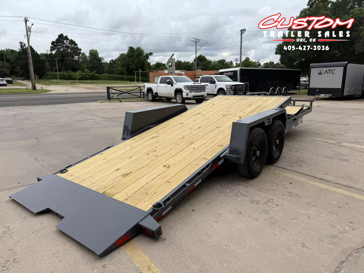 New #143696 2025 LAMAR TD 22 X 83 TANDEM AXLE 14K EQUIPMENT TILT TRAILER