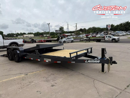 New #143696 2025 LAMAR TD 22 X 83 TANDEM AXLE 14K EQUIPMENT TILT TRAILER