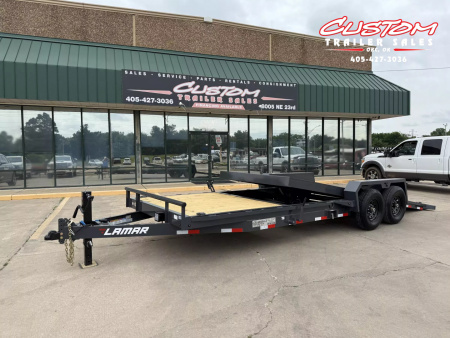 New #143696 2025 LAMAR TD 22 X 83 TANDEM AXLE 14K EQUIPMENT TILT TRAILER