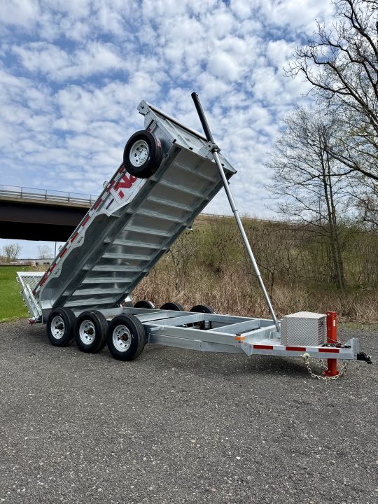 New 2026 N&N 7X16 Galvanized Tri-axle Dump Trailer 21K