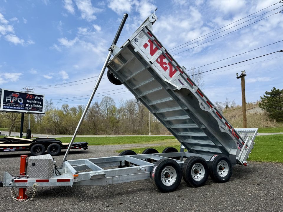 New 2026 N&N 7X16 Galvanized Tri-axle Dump Trailer 21K