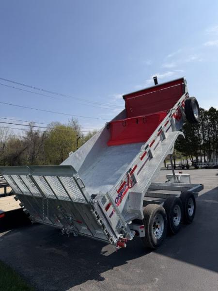 New 2026 N&N 7X16 Galvanized Tri-axle Dump Trailer 21K