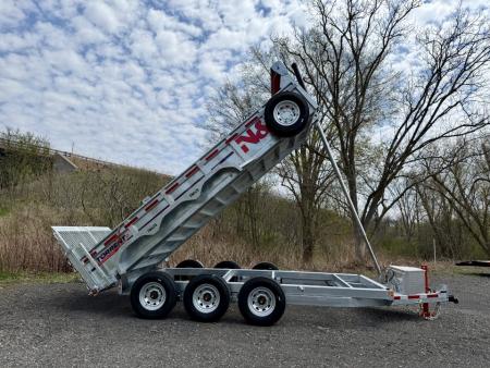 New 2026 N&N 7X16 Galvanized Tri-axle Dump Trailer 21K