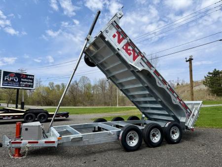 New 2026 N&N 7X16 Galvanized Tri-axle Dump Trailer 21K