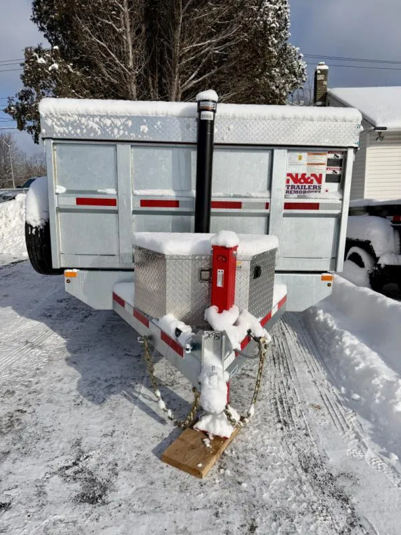 New 2026 N&N 7X14 Galvanized Dump Trailer w/hydraulic jack