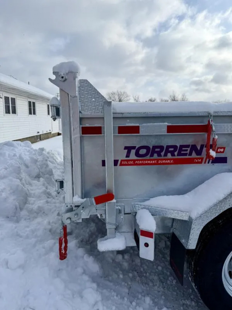 New 2026 N&N 7X14 Galvanized Dump Trailer w/hydraulic jack