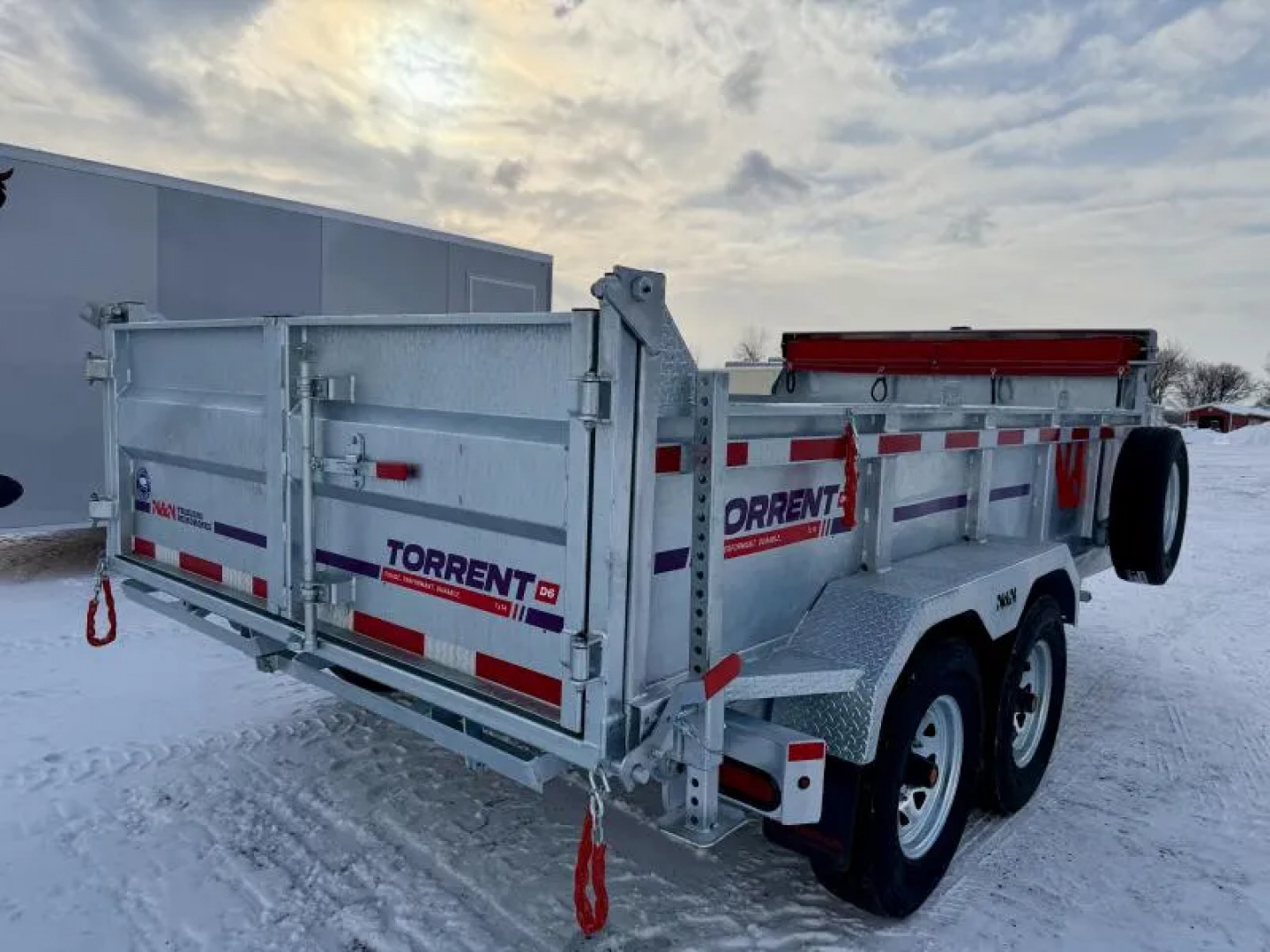 New 2026 N&N 7X14 Galvanized Dump Trailer w/hydraulic jack