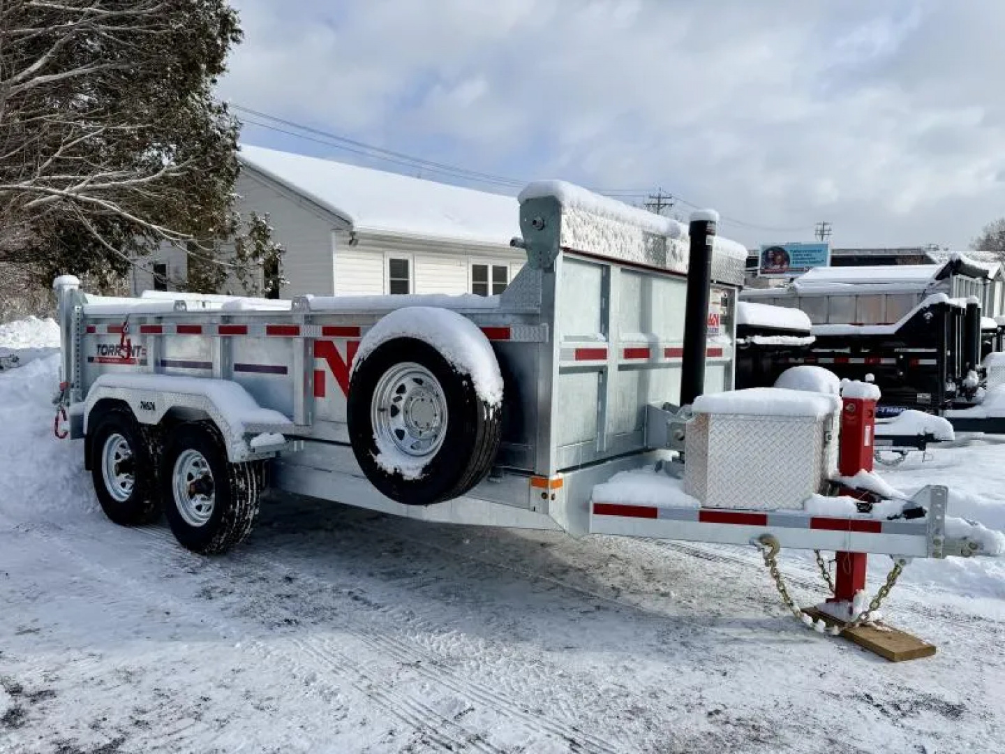 New 2026 N&N 7X14 Galvanized Dump Trailer w/hydraulic jack