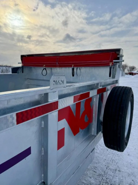 New 2026 N&N 7X14 Galvanized Dump Trailer w/hydraulic jack