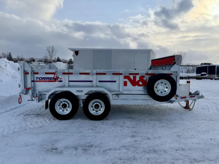 New 2026 N&N 7X14 Galvanized Dump Trailer w/hydraulic jack