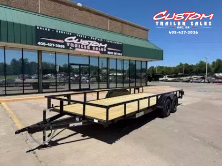 New #144461 2025 MP CUSTOMS 20 X 83 TANDEM AXLE PIPE TOP 7K UTILITY W/ SLIDE IN RAMPS
