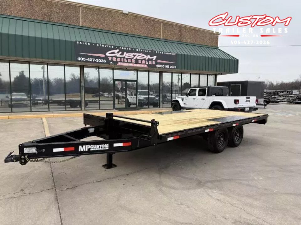 New #144765 2025 MP CUSTOM 16 X 102 TANDEM AXLE 10K DECK OVER W / SLIDE IN RAMPS