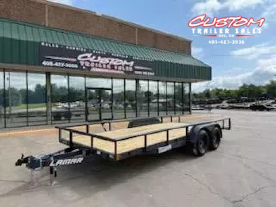 New #144889 2026 LAMAR UC 18 X 83 TANDEM AXLE PIPE TOP 7K UTILITY W/ 2' DOVE & SLIDE IN RAMPS