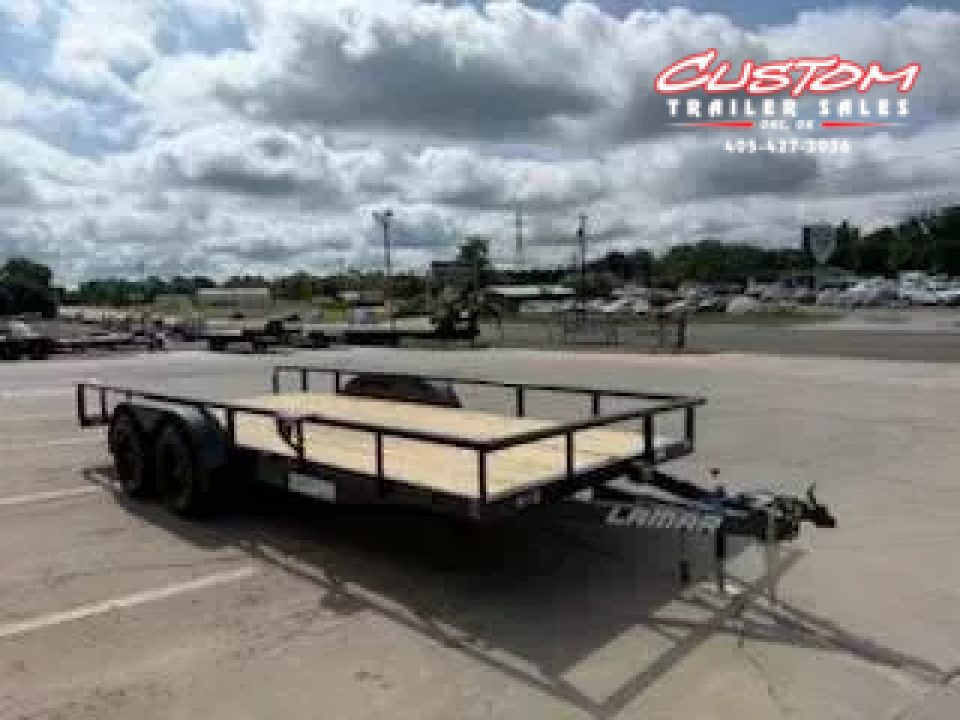 New #144889 2026 LAMAR UC 18 X 83 TANDEM AXLE PIPE TOP 7K UTILITY W/ 2' DOVE & SLIDE IN RAMPS