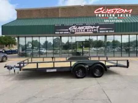 New #144889 2026 LAMAR UC 18 X 83 TANDEM AXLE PIPE TOP 7K UTILITY W/ 2' DOVE & SLIDE IN RAMPS