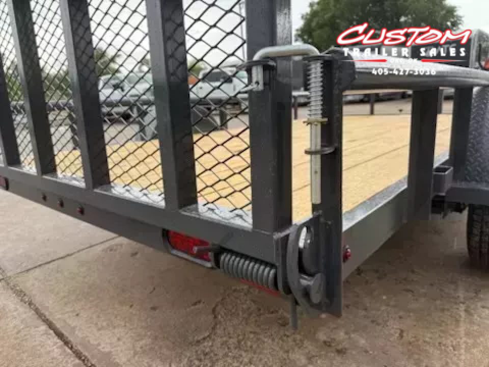 New #145759 2026 LAMAR UC 12 X 77 SINGLE AXLE PIPE TOP 3K UTILITY TRAILER W/ REAR RAMP GATE