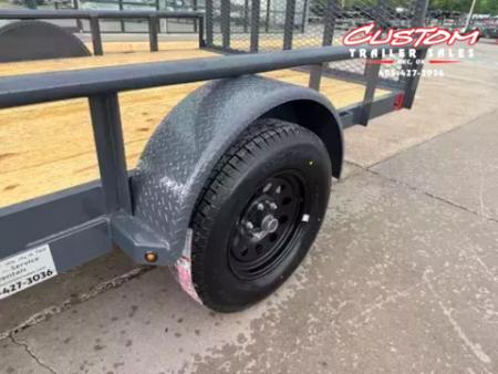 New #145759 2026 LAMAR UC 12 X 77 SINGLE AXLE PIPE TOP 3K UTILITY TRAILER W/ REAR RAMP GATE