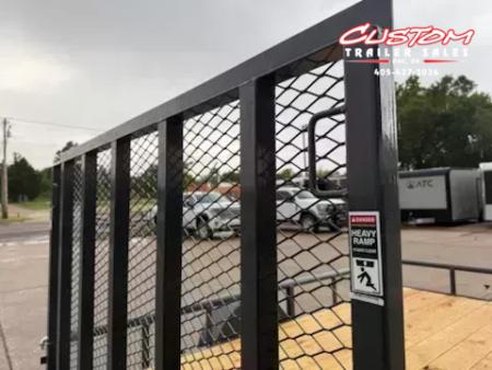 New #145759 2026 LAMAR UC 12 X 77 SINGLE AXLE PIPE TOP 3K UTILITY TRAILER W/ REAR RAMP GATE