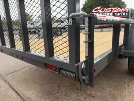 New #145759 2026 LAMAR UC 12 X 77 SINGLE AXLE PIPE TOP 3K UTILITY TRAILER W/ REAR RAMP GATE