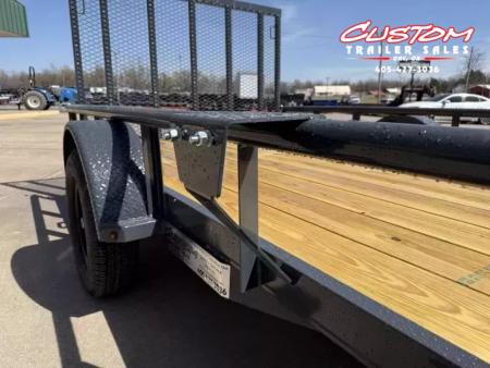 New #145921 2026 LAMAR  UC 12 X 83 SINGLE AXLE PIPE TOP 3K UTILITY TRAILER W/ REAR RAMP GATE