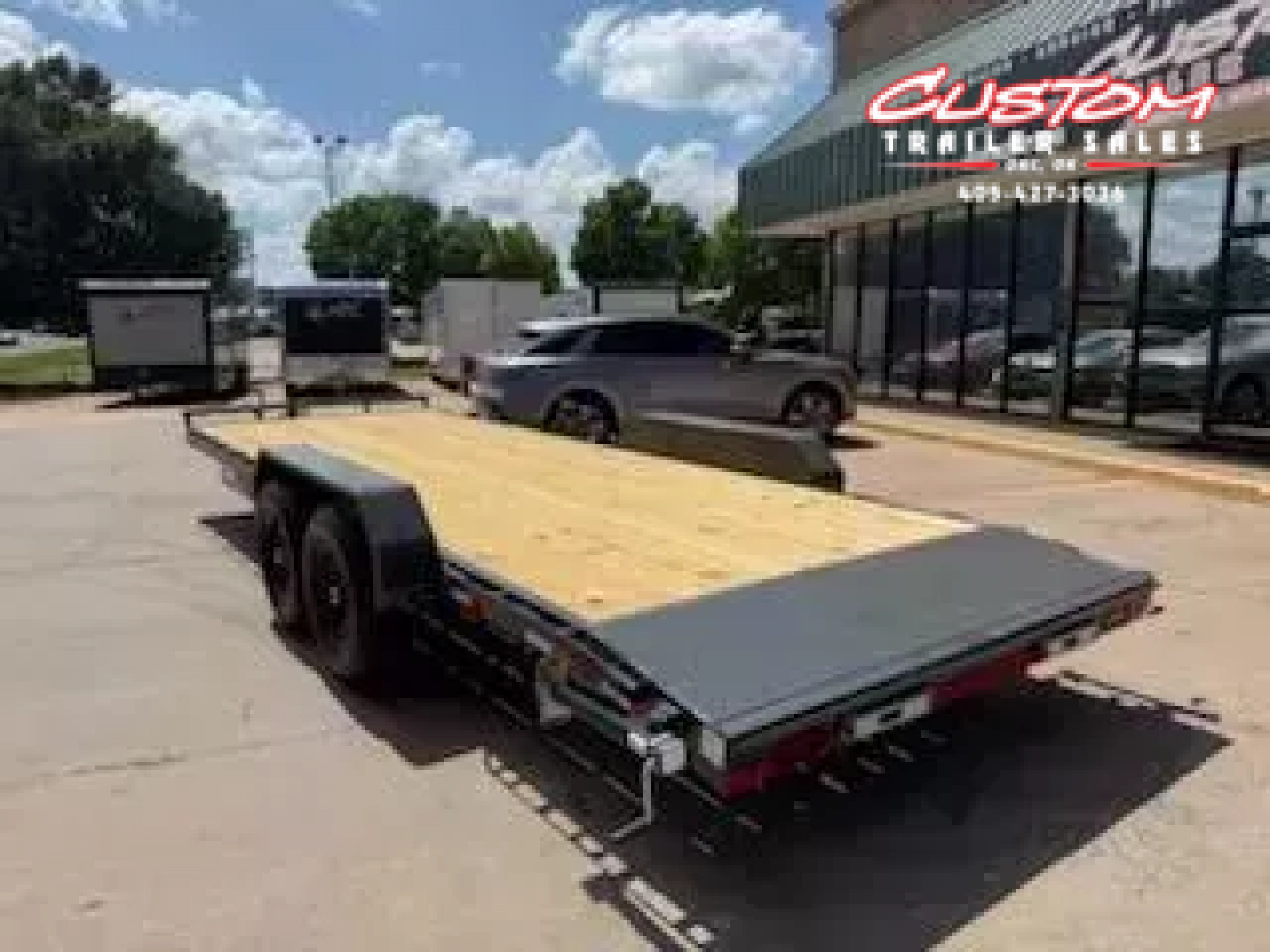 New #145634 LAMAR H6 22 X 83 TANDEM AXLE 14K EQUIPMENT HAULER W/ SLIDE IN RAMPS
