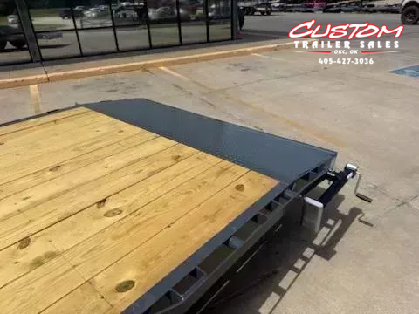 New #145634 LAMAR H6 22 X 83 TANDEM AXLE 14K EQUIPMENT HAULER W/ SLIDE IN RAMPS