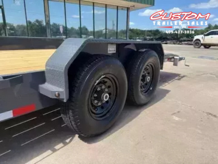 New #145634 LAMAR H6 22 X 83 TANDEM AXLE 14K EQUIPMENT HAULER W/ SLIDE IN RAMPS
