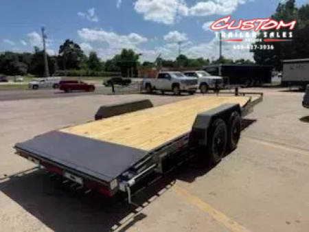 New #145634 LAMAR H6 22 X 83 TANDEM AXLE 14K EQUIPMENT HAULER W/ SLIDE IN RAMPS