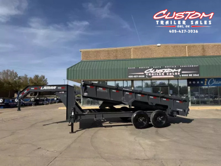 New #147492 2026 LAMAR DL 16 X 83 TANDEM AXLE LOW PRO 14K GOOSENECK DUMP W/ 2' SIDES
