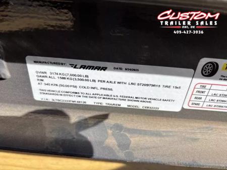 New #148126 2026 LAMAR CE 22 X 83 TANDEM AXLE 7K WOOD FLOOR CAR HAULER