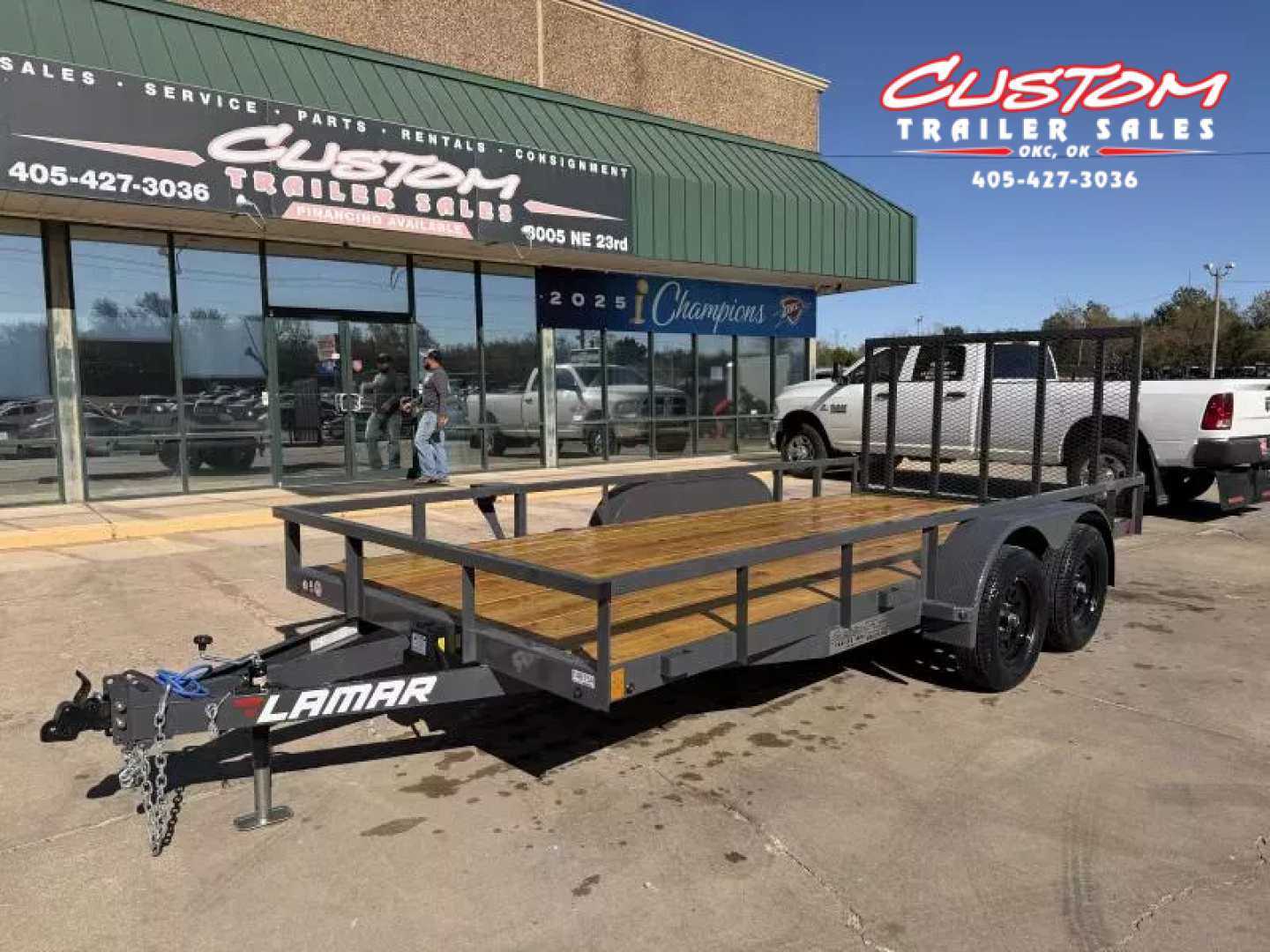 New #148154 2026 LAMAR UC 16 X 83 TANDEM AXLE SQUARE TUBE TOP 7K UTILITY W/ REAR RAMP GATE