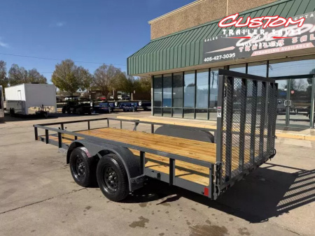 New #148154 2026 LAMAR UC 16 X 83 TANDEM AXLE SQUARE TUBE TOP 7K UTILITY W/ REAR RAMP GATE