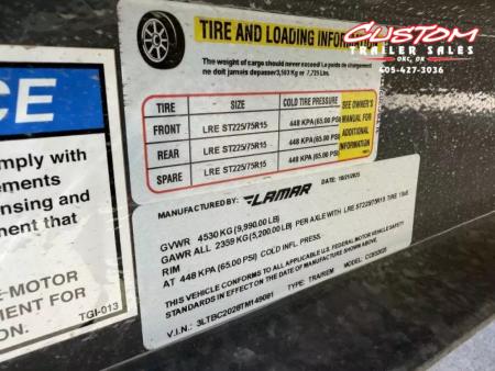 New #149081 2026 LAMAR CC 20 X 83 TANDEM AXLE 10K WOOD FLOOR CAR HAULER