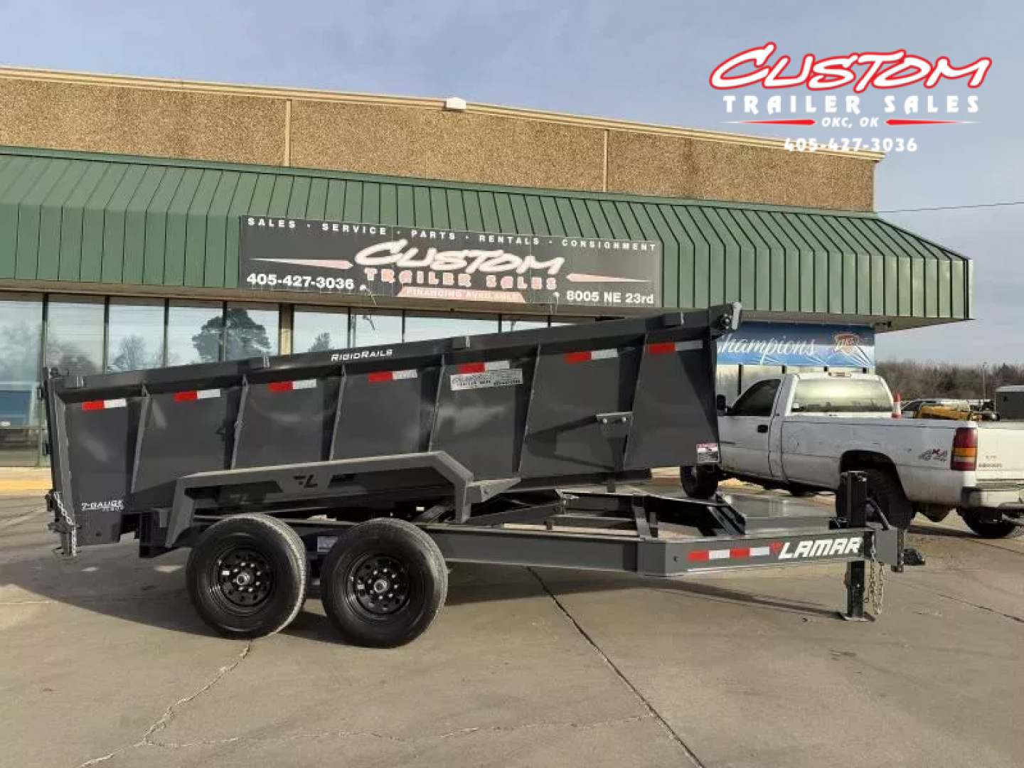 New #150304 2026 LAMAR DL 14 X 83 TANDEM AXLE LOW PRO 14K BUMPER PULL DUMP W/ 3' SIDES