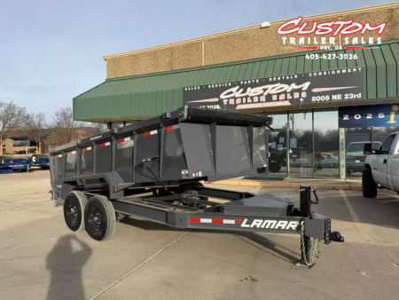 New #150304 2026 LAMAR DL 14 X 83 TANDEM AXLE LOW PRO 14K BUMPER PULL DUMP W/ 3' SIDES