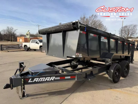 New #150304 2026 LAMAR DL 14 X 83 TANDEM AXLE LOW PRO 14K BUMPER PULL DUMP W/ 3' SIDES